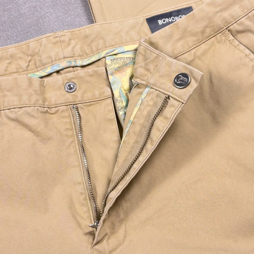 Bonobos Slim Fit Khaki Chinos Mens W38 L30 Tan Casual Pants‎ Tag 38x32 Golf Prep